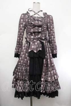 画像1: ATELIER PIERROT / Rosy Bouquet Dress  グレー S-26-01-29-056-EL-OP-HR-ZS
