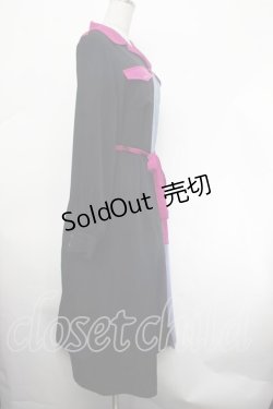 画像2: jouetie / 配色シャツワンピース M 黒×ブルーグレー×ピンク S-26-01-29-057-EL-TO-TE-ZS