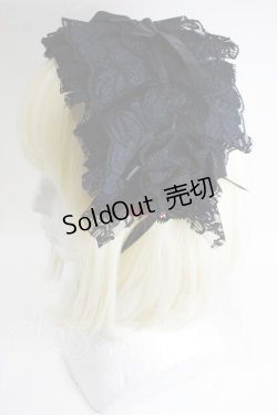 画像2: MARBLE / バラ付きレース地ボリュームヘッドドレス  黒 S-26-01-29-007-GO-AC-HR-ZS