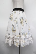 画像2: axes femme / 薔薇柄プリーツフリルスカート  オフ S-26-01-29-060-AX-SK-AS-ZS (2)