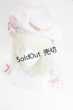 画像1: 青木美沙子x花と真珠箱 / ラビットリボン ベレー帽  ピンク S-26-01-29-011-LO-ZA-HR-ZS