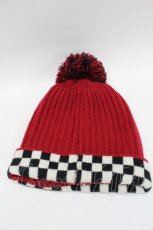 画像2: Candy Stripper / ポンポン付きニット帽  赤 S-26-01-29-012-PU-ZA-TE-ZT087 (2)