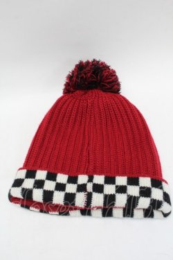画像2: Candy Stripper / ポンポン付きニット帽  赤 S-26-01-29-012-PU-ZA-TE-ZS