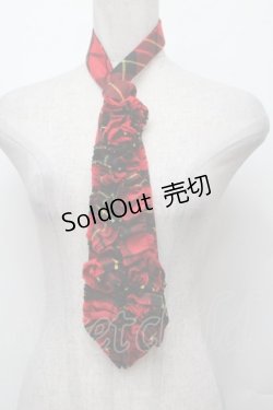 画像1: Jane Marple / チェックフリルネクタイ  赤 S-26-01-29-013-JM-ZA-AS-ZS