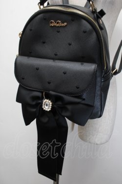 画像1: LIZ LISA / ロングリボンリュック  黒 S-26-01-29-015-LO-BG-TE-ZS