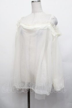 画像1: axes femme / チュールオフショルトップス  アイボリー S-26-01-29-016-AX-TO-TE-ZS