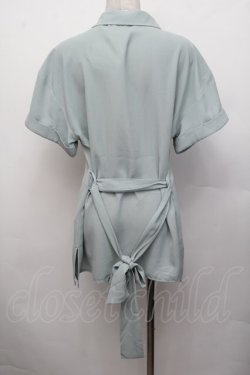 画像3: axes femme / レース使いチュニックブラウス  グリーン S-26-01-29-019-AX-BL-AS-ZS