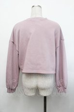 画像3: Fi.n.t / ローズクロスステッチロゴプリントスウェットプルオーバー F ラベンダー S-26-01-29-021-CA-TO-TE-ZT546 (3)