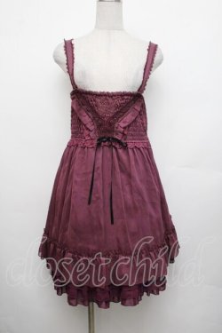 画像1: axes femme / シフォンシャーリングチュニ  ワイン S-26-01-29-022-AX-OP-AS-ZS