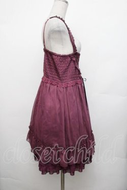 画像2: axes femme / シフォンシャーリングチュニ  ワイン S-26-01-29-022-AX-OP-AS-ZS