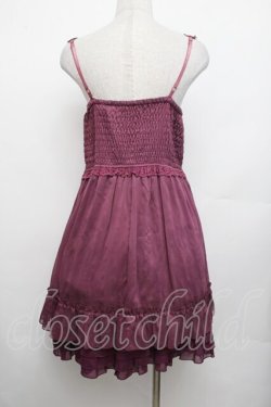 画像3: axes femme / シフォンシャーリングチュニ  ワイン S-26-01-29-022-AX-OP-AS-ZS