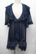 axes femme / レース×チュール楊柳ガウン F ネイビー S-26-01-29-027-AX-TO-TE-ZS