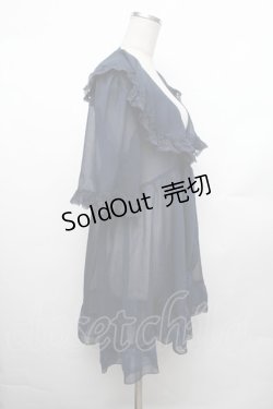 画像2: axes femme / レース×チュール楊柳ガウン F ネイビー S-26-01-29-027-AX-TO-TE-ZS