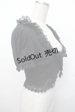 画像2: Innocent World / チュールレース半袖ボレロ  黒 S-26-01-29-028-IW-TO-AS-ZS