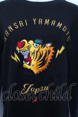 画像2: KANSAI YAMAMOTO / 刺繍ロンT  黒 S-26-01-29-030-PU-TO-HR-ZS