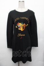 画像1: KANSAI YAMAMOTO / 刺繍ロンT  黒 S-26-01-29-031-PU-TO-HR-ZS (1)