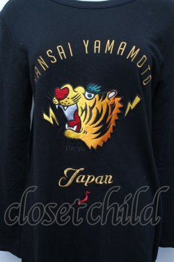 画像2: KANSAI YAMAMOTO / 刺繍ロンT  黒 S-26-01-29-031-PU-TO-HR-ZS