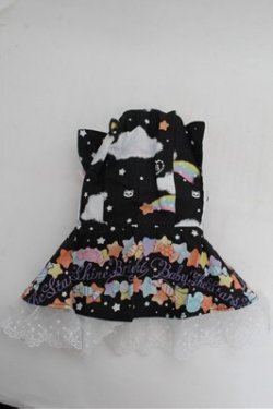 画像2: BABY,THE STARS SHINE BRIGHT / くみゃちゃんのKiraKira Sweets Halloween柄くみゃちゃんねこみみケープ  黒 S-26-01-31-005-BA-ZA-AS-ZS