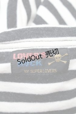 画像3: SUPER LOVERS / ボーダーパーカー  黒ｘ白 S-26-01-31-031-PU-TO-HR-ZS
