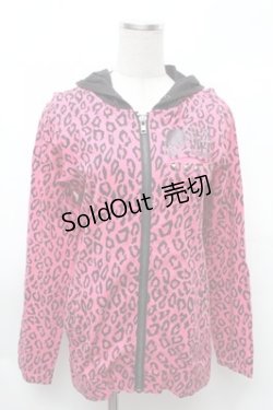 画像1: SEX POT ReVeNGe / レオパードパーカー  黒 S-26-01-31-034-SP-TS-HR-ZS