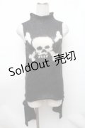PEACE NOW / スカルノースリーブモヘアニット  黒ｘ白 S-26-01-31-039-PU-TO-HR-ZS