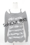 ALGONQUINS / 重ね着風プリントカットソー  黒 S-26-01-31-040-AL-TO-HR-ZS