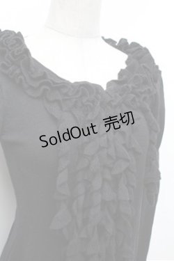 画像2: BPN / フリルニットセーター  黒 S-26-01-31-045-GO-TO-HR-ZS