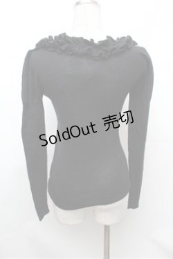 画像4: BPN / フリルニットセーター  黒 S-26-01-31-045-GO-TO-HR-ZS