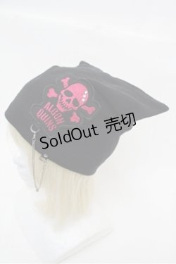 画像2: ALGONQUINS / スカルワッペンねこみみハット  黒 S-26-01-31-008-AL-ZA-HR-ZS