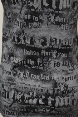 画像4: ALGONQUINS / 総柄カットソー  黒ｘグレー S-26-01-31-048-AL-TO-HR-ZS