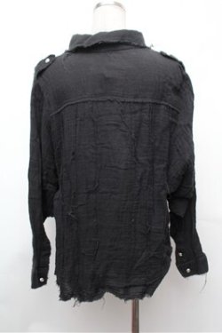 画像3: HELL CAT PUNKS / ガーゼシャツ  黒 S-26-01-31-049-PU-BL-HR-ZS