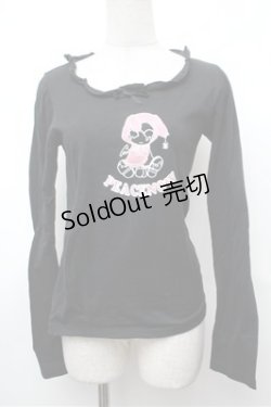 画像1: PEACE NOW / プリントカットソー  黒 S-26-01-31-050-PU-TO-HR-ZS
