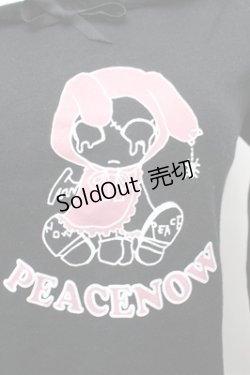 画像2: PEACE NOW / プリントカットソー  黒 S-26-01-31-050-PU-TO-HR-ZS