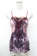 OZZ ANGELO / 絵画プリントキャミソール  パープル S-26-01-31-1001-OO-TO-HR-ZS