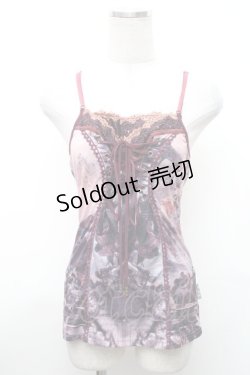 画像1: OZZ ANGELO / 絵画プリントキャミソール  パープル S-26-01-31-1001-OO-TO-HR-ZS