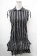 画像1: ALGONQUINS / ストライプノースリーブZIPワンピース  黒ｘ白 S-26-01-31-1031-AL-OP-HR-ZS (1)
