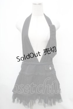 画像1: ALGONQUINS / 2Wayホルター付スカート  黒 S-26-01-31-1032-AL-SK-HR-ZS