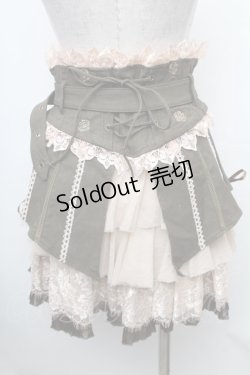 画像2: Ozz oneste / コルセットオーバースカート  カーキ S-26-01-31-1034-OO-SK-AS-ZS