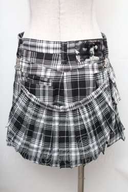 画像2: SEXY DYNAMITE LONDON / フラップ付チェックスカート S 黒ｘ白 S-26-01-31-1036-PU-SK-HR-ZS