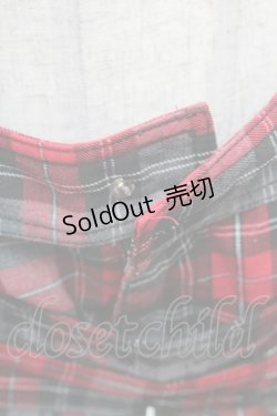 画像3: ALGONQUINS / チェック柄キュロット  赤ｘグレー S-26-01-31-1037-AL-PA-HR-ZS