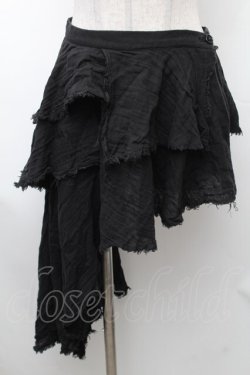 画像1: SEXY DYNAMITE LONDON / ガーゼイレヘムスカート  黒 S-26-01-31-1038-PU-SK-HR-ZS