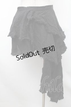 画像2: SEXY DYNAMITE LONDON / ガーゼイレヘムスカート  黒 S-26-01-31-1038-PU-SK-HR-ZS