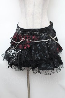 画像1: MAD / パッチ配色チェックティアードスカート S 黒 S-26-01-31-1039-PU-SK-HR-ZS