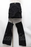 BPN / レッグカバー付きパンツ  黒 S-26-01-31-1041-GO-PA-AS-ZS