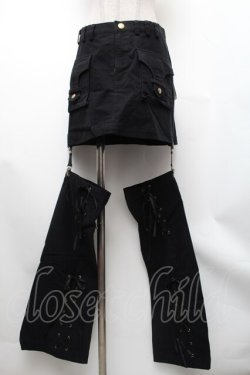 画像1: BPN / レッグカバー付きパンツ  黒 S-26-01-31-1041-GO-PA-AS-ZS