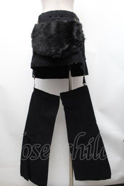 画像2: BPN / レッグカバー付きパンツ  黒 S-26-01-31-1041-GO-PA-AS-ZS