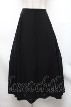 画像1: INGEBORG / 無地ロングフレアスカート  黒 S-26-01-31-1052-LO-SK-HR-ZS