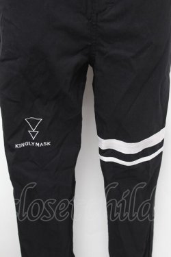画像3: KMK(KINGLY MASK)  / サイドラインフィットスキニーパンツ  黒 S-26-01-31-1054-PU-PA-AS-ZS