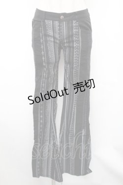 画像1: Ozz Croce / プリントストレッチパンツ  黒 S-26-01-31-1055-OO-PA-HR-ZS