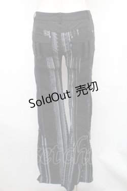 画像2: Ozz Croce / プリントストレッチパンツ  黒 S-26-01-31-1055-OO-PA-HR-ZS
